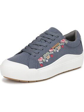 Women's Oxide Blue Floral Fabric Time Off Shoes